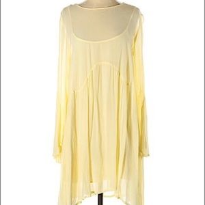 anthropologie dress with slip under